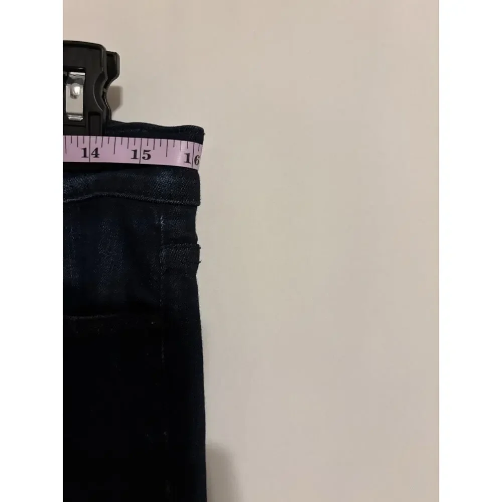 Mother Jeans 32 The Midsize Dazzler Ankle Dark Blue Stretch High Rise